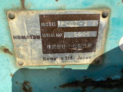 PC07-2E 5605 used backhoe |KHS japan