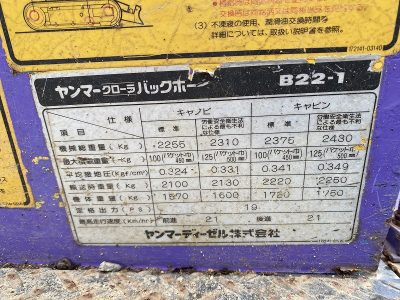 B22-1 20708B used backhoe |KHS japan