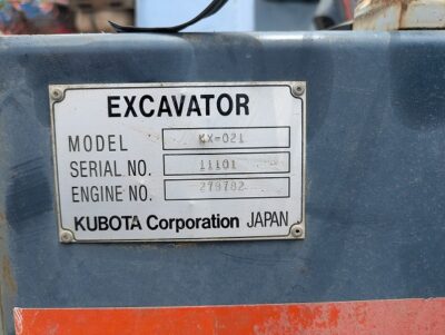 KX-021 11101 used backhoe |KHS japan
